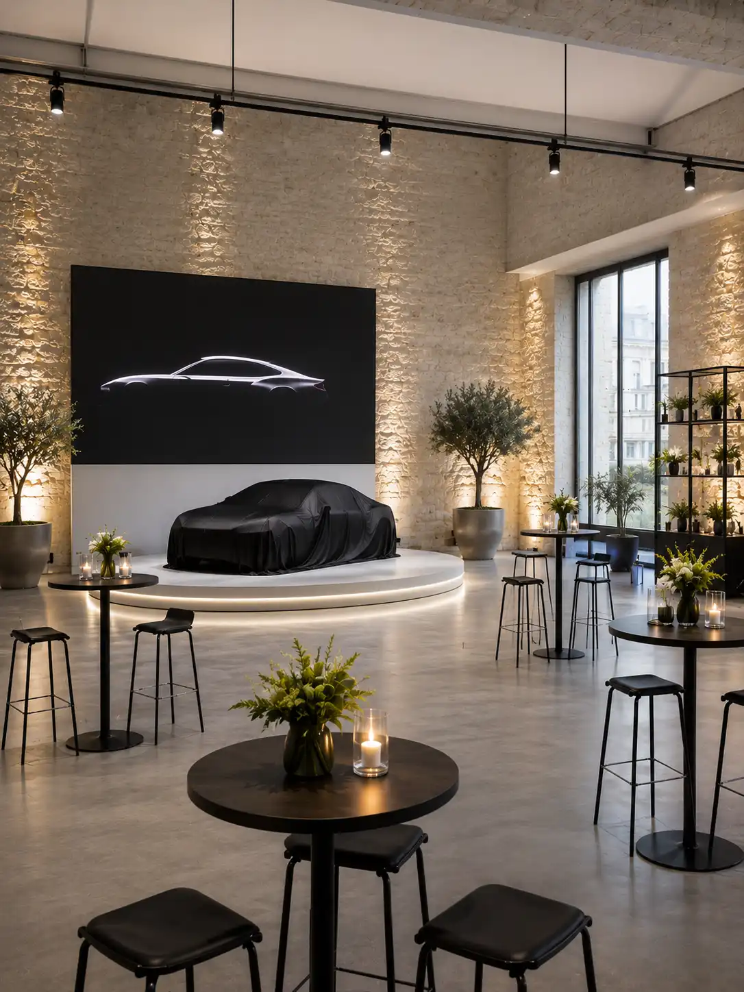 Product launch venue in a design event space