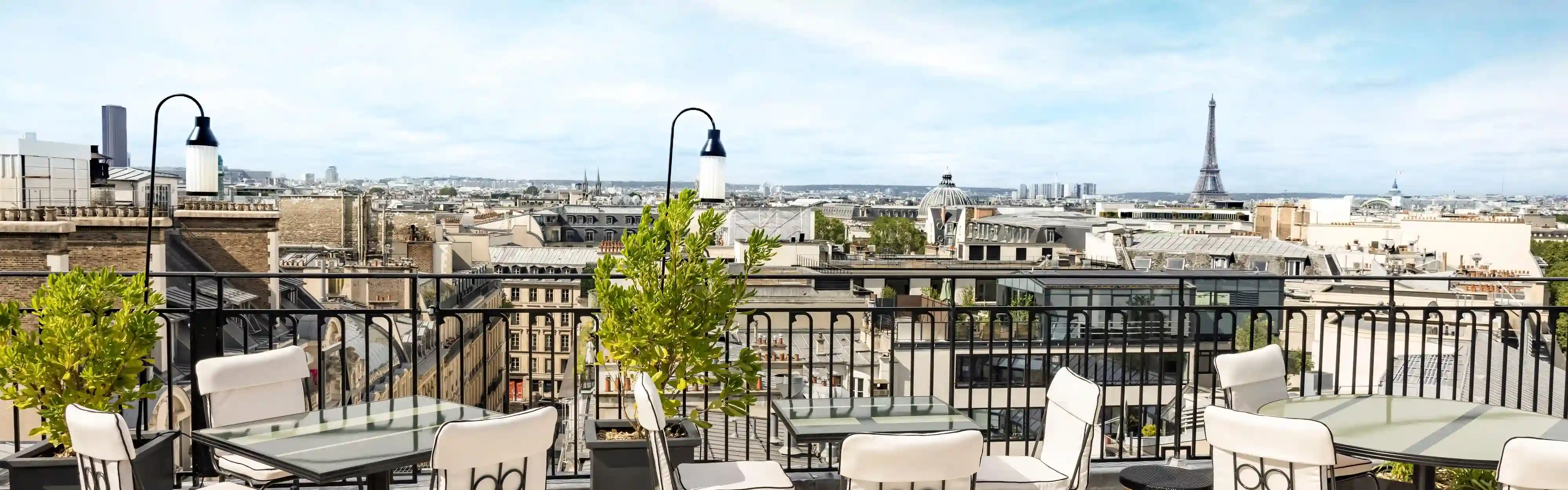 Sequoia rooftop at Kimpton St Honoré with Eiffel Tower view